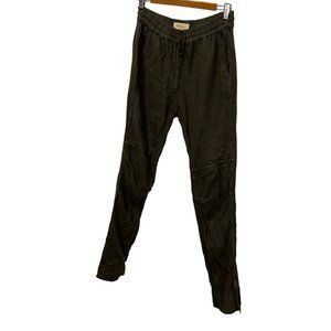 isabel marant charcoal linen moto jogger elastic waist 1 27x30"